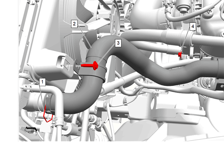 Fuite de liquide de refroidissement au niveau du flexible d'entrée du radiateur